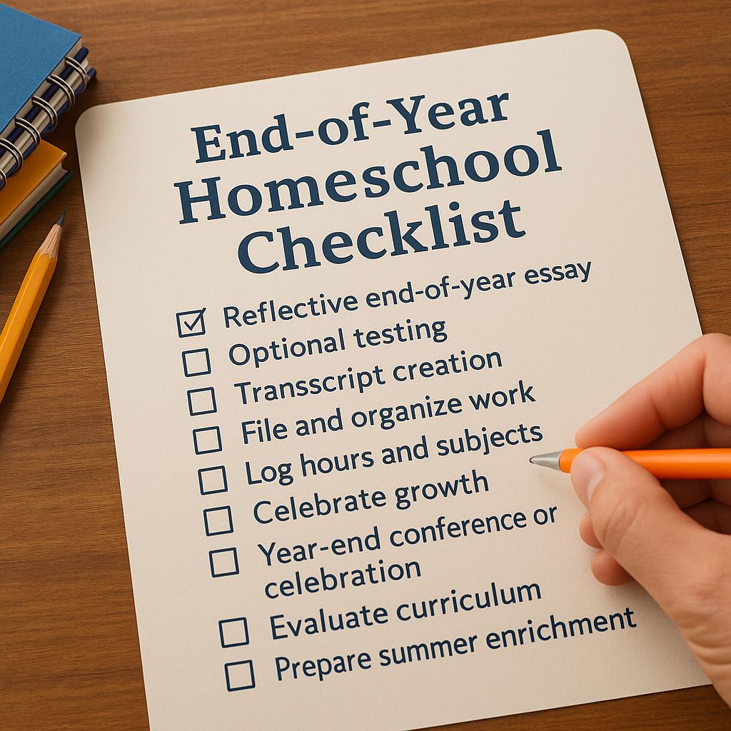 End-of-Year Homeschool Checklist: Wrapping Up Strong & Preparing for
